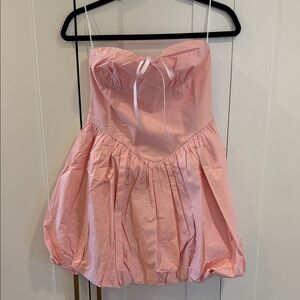 Princess Polly Strapless Pink Bubble Mini Dress